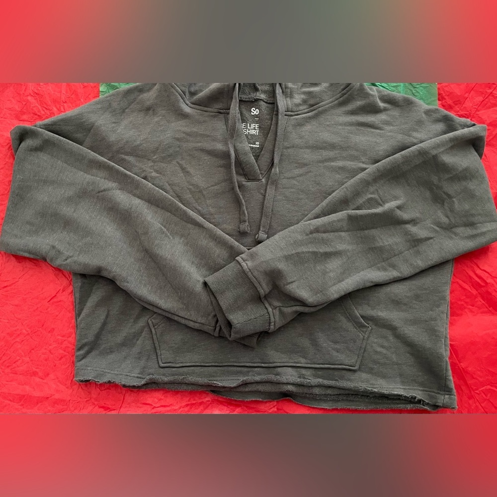SO Lounge Life Sweatshirt Hooded color grey Size XS
